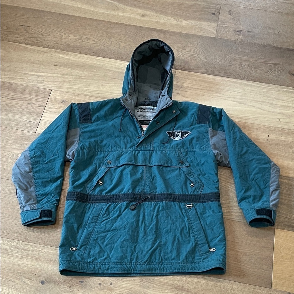 Vtg O'Neill Snowboard / Ski / Anorak/ Winter Jacket 90s Insulated 1/4 zip Hooded